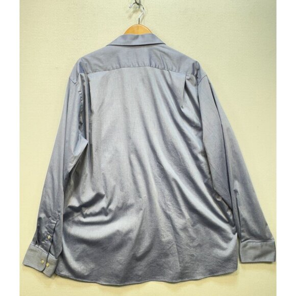 Tommy Hilfiger Mens Dress Shirt Size XL Blue Stretch Wrinkle-Resistant Workwear - Picture 9 of 12